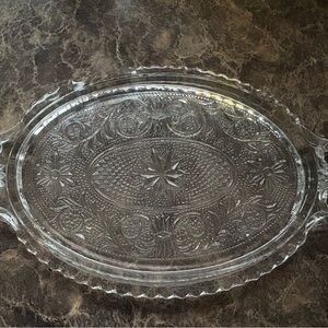 Elegant Clear Glass Serving Tray